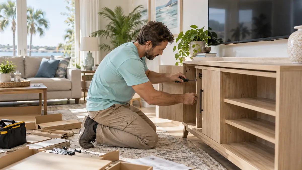 Furniture assembly service by Gravity Wave in a Jacksonville, Florida home