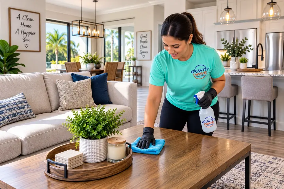 Illustrative image of professional interior house cleaning