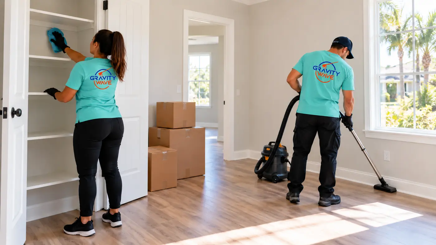 Illustrative image of move-in and move-out cleaning by Gravity Wave